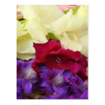 A Lasting Bouquet of flowers on a postcard postcards
