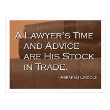 A Lawyer's Time and Advice Post Card