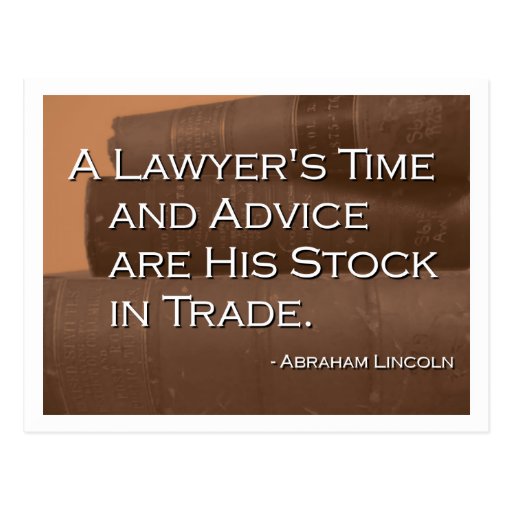 A Lawyer's Time and Advice Post Card