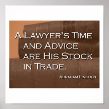 A Lawyer's Time and Advice Poster