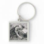 A Learned Man Absorbed in the Koran Keychains
