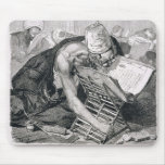 A Learned Man Absorbed in the Koran Mousepads