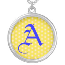 A LETTER ON HONEICOMB NECKLACE
