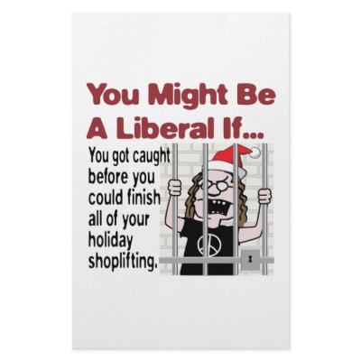 A Liberal’s Holiday Shoplifting Customized Stationery by RightWingGifts