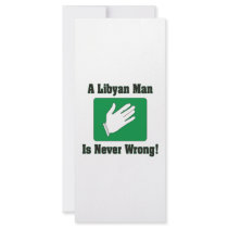 A Libyan Man Is Never Wrong rack cards