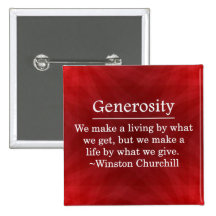 A Life of Generosity Pins