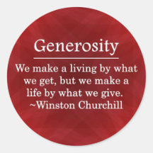 A Life of Generosity Stickers