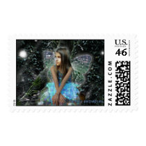 A light blue fairy  stamp