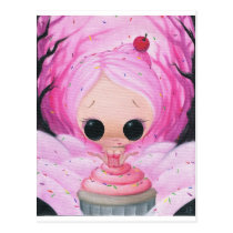cupcake, sugar, fueled, sugarfueled, michael, banks, coallus, sprinkles, pink, rainbow, heart, icing, Postcard with custom graphic design