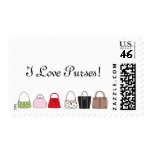 A Line of Purses - I Love Purses! Postage Stamps
