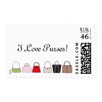 A Line of Purses - I Love Purses! stamp