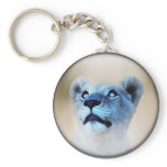 A lions surprise key chain