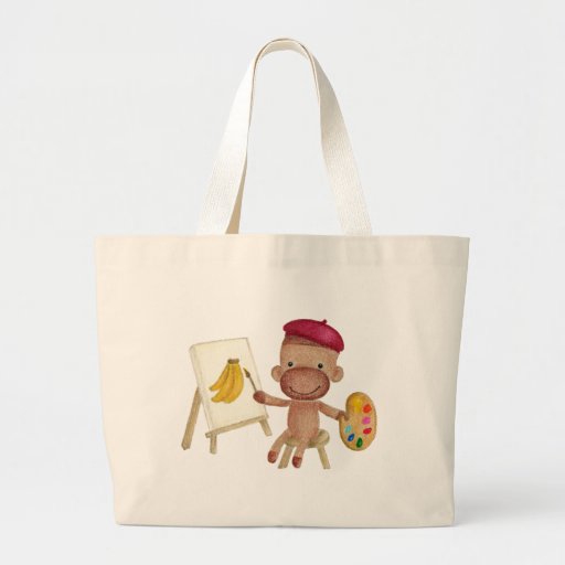 A little artist Socky the Sock Monkey Bag