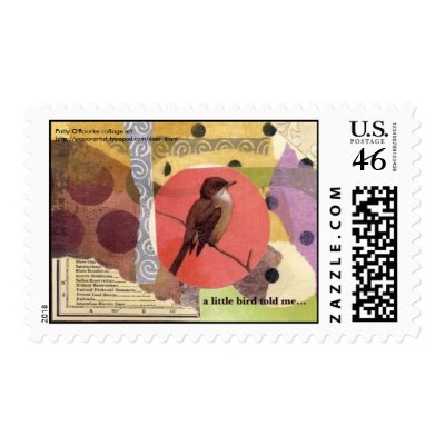 "a little bird told me..." postage by paporartist