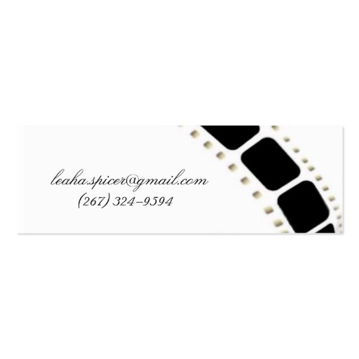 A Little Glam Goes a Long Way Business Cards (back side)