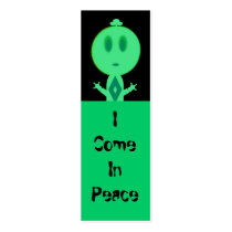 A Little Green Man, Bookmark business cards