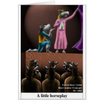 A Little Horse Play Funny Horse Cartoon Gifts cards