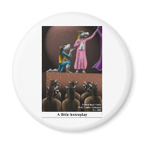 A Little Horse Play Funny Horse Cartoon Gifts magnets by beardiethor123 A Little Horse Play Funny Horse Cartoon Gifts magnets