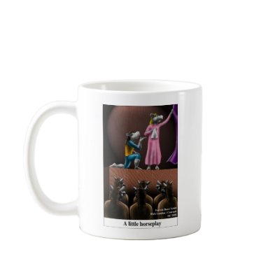A Little Horse Play Funny Horse Cartoon Gifts Coffee Mugs by beardiethor123