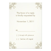 A Little Lacey (cream) RSVP card with envelope invitations