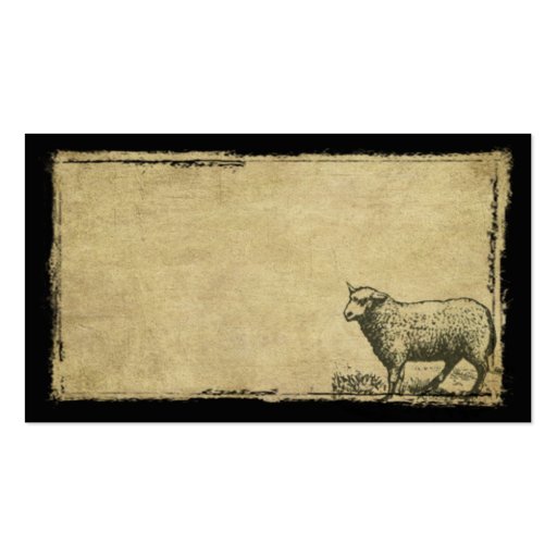 A Little Lone Sheep- Prim Biz Cards Business Card Templates (front side)