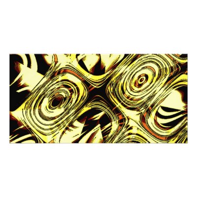 A Little Retro - Yellow and Black Picture Card by willowdewisp