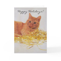 A Little Sparkle Cat Holiday Greeting Card by Victoreeah A Little Sparkle Cat Holiday Greeting Card
