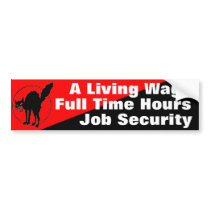 a living wage 2 bumper sticker