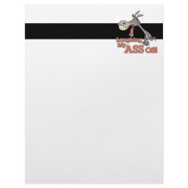 a LMAO laughing my ass off funny donkey cartoon Customized Letterhead