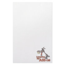 a LMAO laughing my ass off funny donkey cartoon Custom Stationery