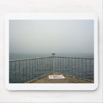 A lonely seagull mouse pad
