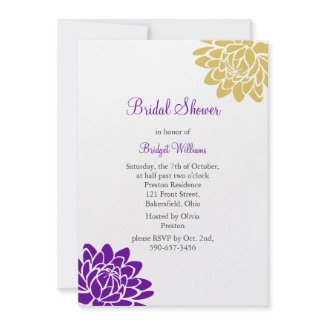 A Lotus Flower Bridal Shower (purple) invitation