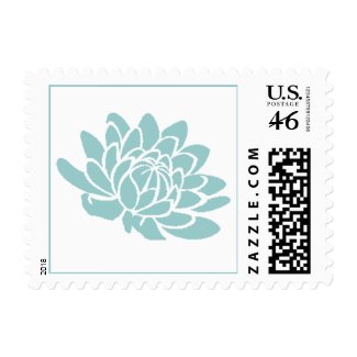A Lotus Flower Stamp (turquoise) stamp