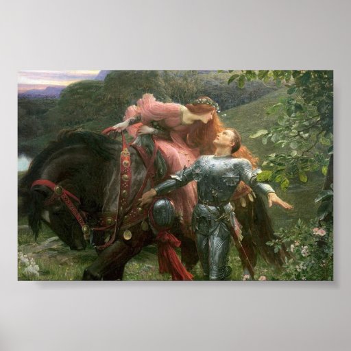 A lovely lady and her knight print
