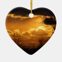 A Lovely Northeast Ohio Sunset. Christmas Tree Ornament