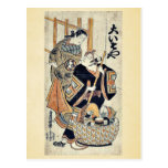 A lovers quarrel by Torii, Kiyotomo, fl.  Ukiyoe Post Cards