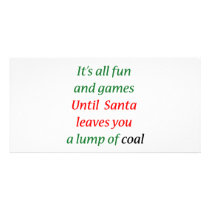 A Lump Of Coal Customized Photo Card