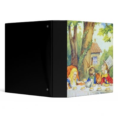 A Mad Tea Party in Full Color Vinyl Binders by APlaceForAlice