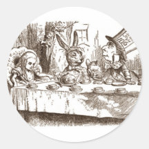 A Mad Tea Party Round Sticker