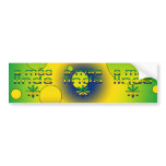 A Mãe Linda Brazil Flag Colors Pop Art Bumper Sticker