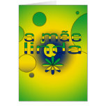 A Mãe Linda Brazil Flag Colors Pop Art Card