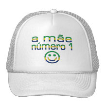 A Mãe Número 1 - Number 1 Mom in Brazilian Mesh Hats