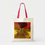 a Magenta Yellow Pansy Canvas Bag