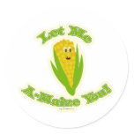 A Maize-ing Corn Round Sticker