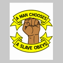 A Man Chooses A Slave Obeys postcards