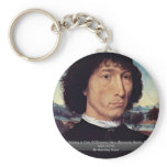 A Man Holding A Coin Of Emperor Nero keychains