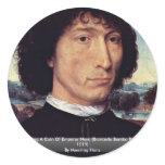 A Man Holding A Coin Of Emperor Nero Stickers