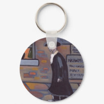 A MAN IN A TRILBY HAT keychains