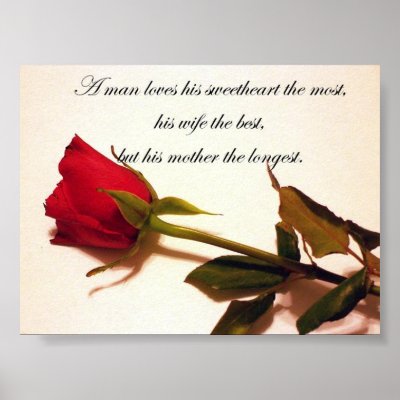 A Man Loves His Mother Print by NotionsbyNique
