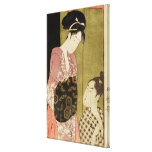 A Man Painting a Woman Stretched Canvas Print